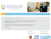 Tablet Screenshot of hausarzt-mittenwald.de